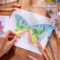 Shuttle Art 240 Pack Glitter Gel Pens, 240 Piece Set, 240 Colors