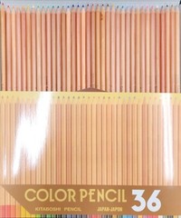 【Directly sent from Japan】”Kita-Boshi” color Pencil set 36 color/Incence Cedar