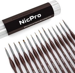 High-Quality Mini Fine Tip Detail Brushes – 15 Piece Set for Precision Painting