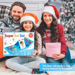 Art Supplies, 272 Pack Set Drawing Kit for Girls Boys 240 Piece Set, Blue