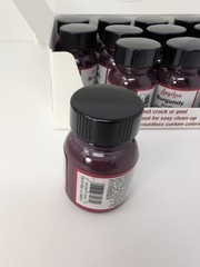 (12) 1 Oz Bottles Of Angelus Acrylic Leather Burgundy Paint New
