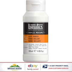 Durable Gloss Varnish, 4oz Bottle for Interior and Exterior Use, Water Resistant