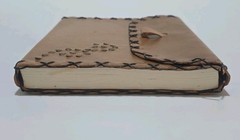 Brown Leather Stiched And Studded 8″x6″ Inch Journal-Art Sketch Book Thick Paper
