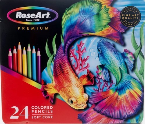 COLORED PENCILS by Rose Art Premium 24ct