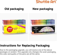 160 Pack Glitter Gel Pens, 80 Colors Glitter Gel Pens Set with 80 Refills for Ad