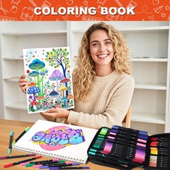 120 Colors Dual Tip Brush Pens Art Markers for Adult Coloring Books, Artist D…