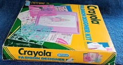 VTG Crayola Fashion Designer Kit 1990 Toy Drawing Color Styling Art Set Stencils
