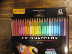 Prismacolor Pastel Colored Pencils, Brilliant Colors, Set of 24, Junior 4.0mm