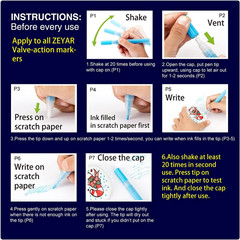 Jumbo Paint Marker Pens, Water Based Acrylic, 15Mm Felt Tip, Waterproof and Perm