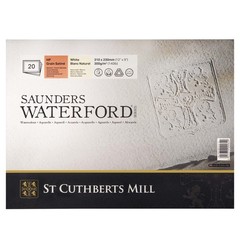 St. Cuthberts Mill Saunders Watercolor Paper Block – 12×9-inch White 100% Cot…