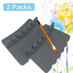 2 PCS Silicone Paint Brush Holders Organizer Stand 6 Slots Watercolor Acrylic