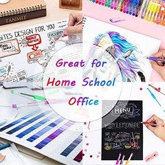 Glitter Gel Pens 33 Colors Neon Glitter Pens Set Gel Art Markers with 40% More