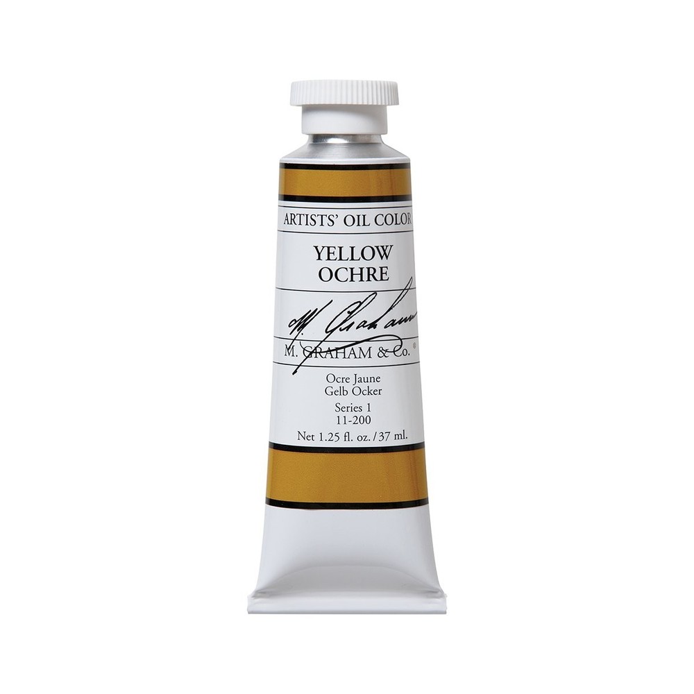 M. Graham Artist Oil Paint Yellow Ochre 1.25oz/37ml Tube Kitchen