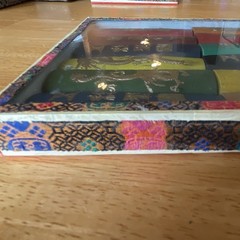 Chinese Calligraphy Multicolor Ink Stick Set with Ornate Designs