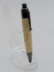 Chrome finish 5.6mm Sketch Pencil. Hand made with Stabilized Box Elder Burl.#149