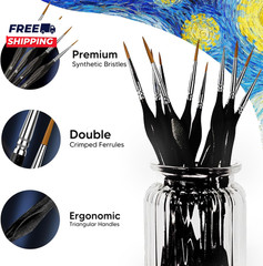 5PC Miniature Paint Brush for Fine Detailing Detail Paint Brushes Small Painting