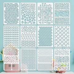 OOTSR 12Pcs Drawing Painting Stencils, Drawing Template Stencil for Crafts Re…