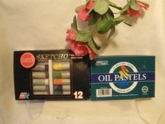 2″ OIL PASTEL Crayons Prang & Pro Art 12 ea. (24 total) 1/2″ & 3/8″ Diameters