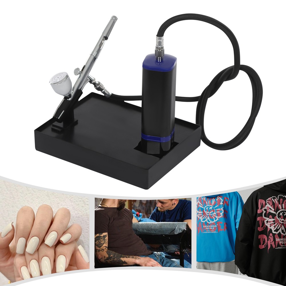 Airbrush Kit w/Compressor Battery Powered Portable Airbrush Kit Airbrush Gun Kit
