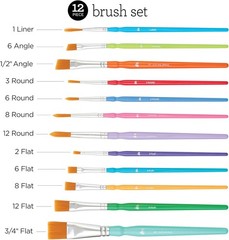 Apple Barrel Acrylic Craft Paint Kit, Matte Finish, 36 pcs