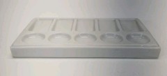 Watercolor Palette Tray 10 Wells White Rectangle Ceramic Artist Paint Palette