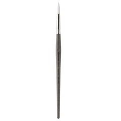 Perla Series 1430 Short Handle Round Artist Watercolor Brush 6 White Toray Fi…
