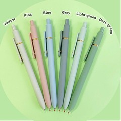 Elegant 6 Pcs Gel Pens – Retractable Fine Point Writing Instruments for Adults