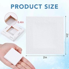 30 Pack Mini Painting Canvas, 2x2inch Small Canvas, Stretched Canvases for Paint