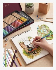 72 Oil-Based Colored Pencils – Soft Core, Durable, Vibrant | Ultra-Smooth Oil Pa