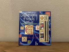 Vintage 1993 Calligraphy Projects Workstation Book & Art Kit Set Lettering