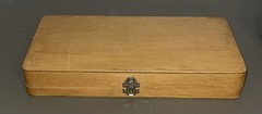 Vintage 1960s Craftint Oil Paint Kit Wooden Box w Brushes Solvent Easel 13 Tubes