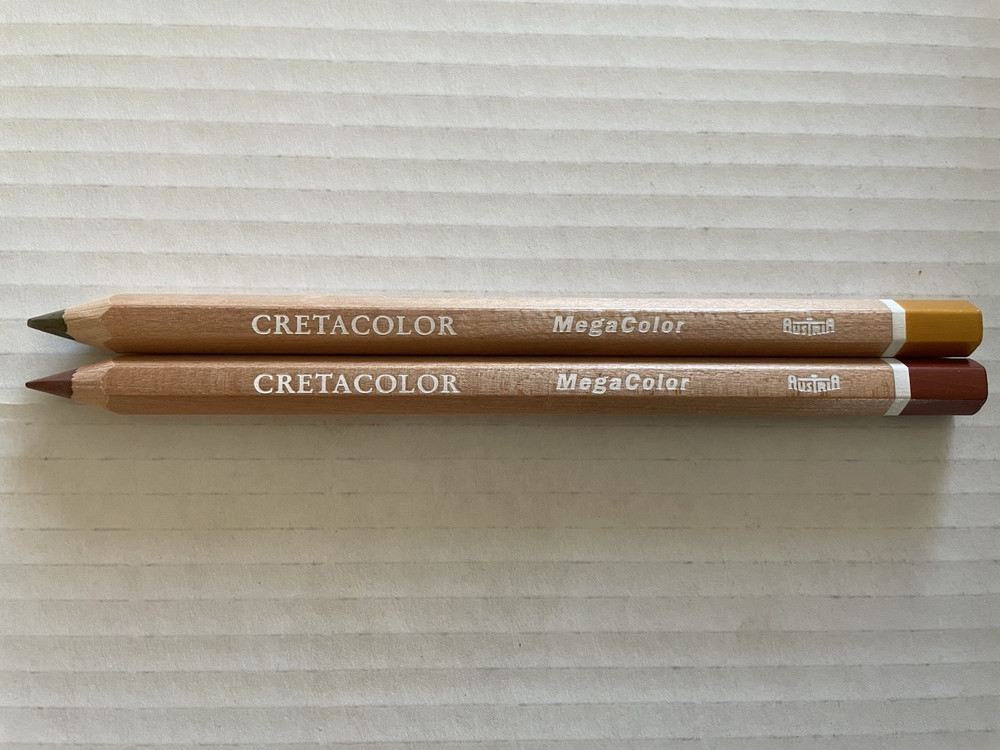 Cretacolor MegaColor Colored Pencil, Chestnut Brown English Red Lot of 2