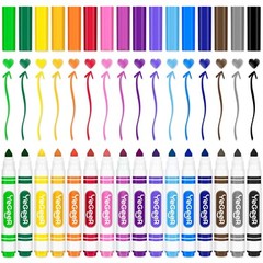 320 Count Washable Markers Bulk – 16 Assorted Colors, Broad Tip Markers fo