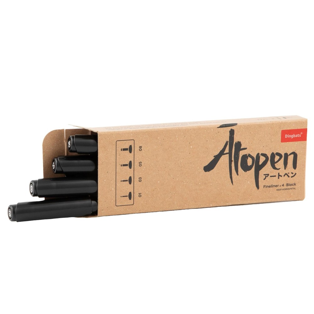 Atopen Fineliner 4pc Set Fineliner (Black) 4pc Set Sleek, Modern, Versatile