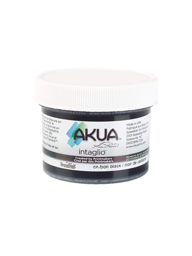 Akua Intaglio Water-Based Ink, 2-Ounce Jar, Carbon Black 2 oz