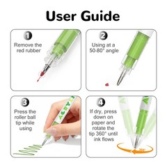Guangna Green Acrylic Gel Pens 12 Color, 1 Count (Pack of 12), Grayish