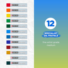 12-Piece Cray Pas Specialist Colors May Vary Oil Pastel Set