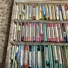 M Grumbacher Finest Soft Pastels, Set #78, Vintage Wooden Box