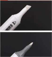 12 Colors Grayscale Art Marker Pen Double-Ended Sketch Markers Alcohol Based Ink