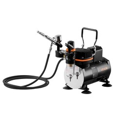 VEVOR Airbrush Kit Air Brush Kit 1/6 HP Air Compressor 1 Airbrush 3 Tips Hose
