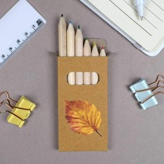 6 x ‘Realistic Autumn Leaf’ Short Colour Pencils (PE00091694)