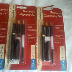 MANUSCRIPT BEGINNER’S 3 NIB CALLIGRAPHY FOUNTAIN PEN SET – FINE/MEDIUM/2B X 4