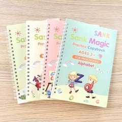 Magic Book for Kids, Age 2-6 Year Old Girls Boys Sank Magic Practice Copybook,