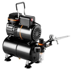 Uimoso Airbrush Kit Dual Fan Air Tank Compressor System Kit with 3.5L Air Tank