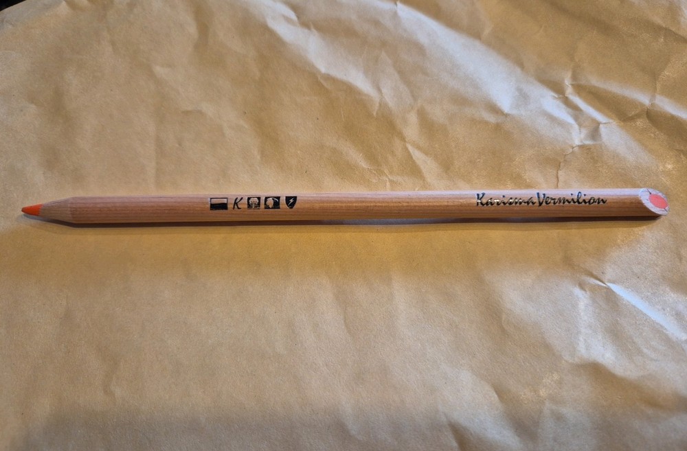 Berol Karismacolor coloured pencil Karisma Vermillion no number made in England