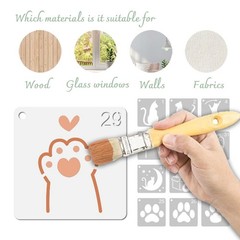 Stencils for Painting,3 Inch Reusable Small Stencils for Craft Ornament Paint…