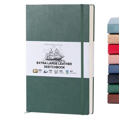 BEECHMORE BOOKS Art Sketch Book, Extra Large A3 160 pages 11.7 x 16.5 inch,