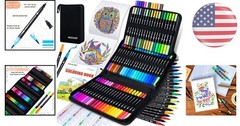 Portable 72 Color Dual Tip Marker Set in Durable Case – For Artists & Students