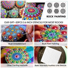 Mandala Dotting Tools Painting Kit, 58Pcs Dotting Tools for Painting DIY Rock…