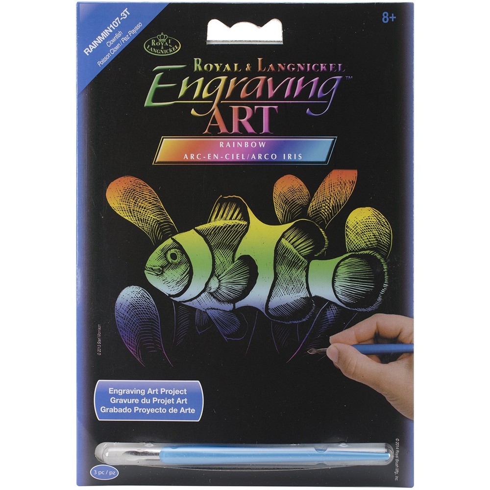 Rainbow Foil Engraving Art Mini Kit 5X7 Clownfish